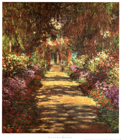 Footpath in the Garden - Claude Monet Paintings